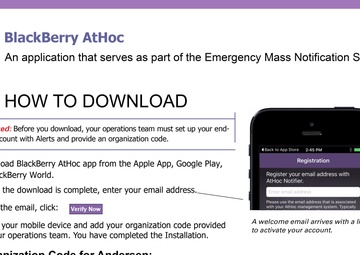 AtHoc How to Install at Andersen AFB
