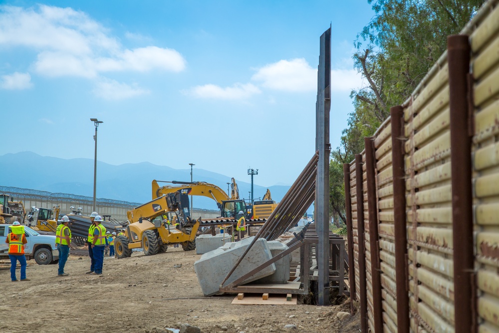 New Border Wall Construction at Chula Vista