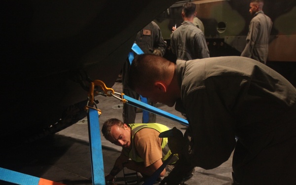 US Marines embark onto the HMAS Adelaide during RIMPAC