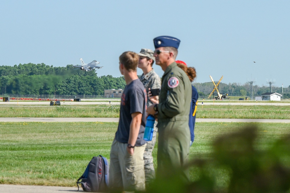 High school aged students experience career opportunities in the Wisconsin Air National Guard