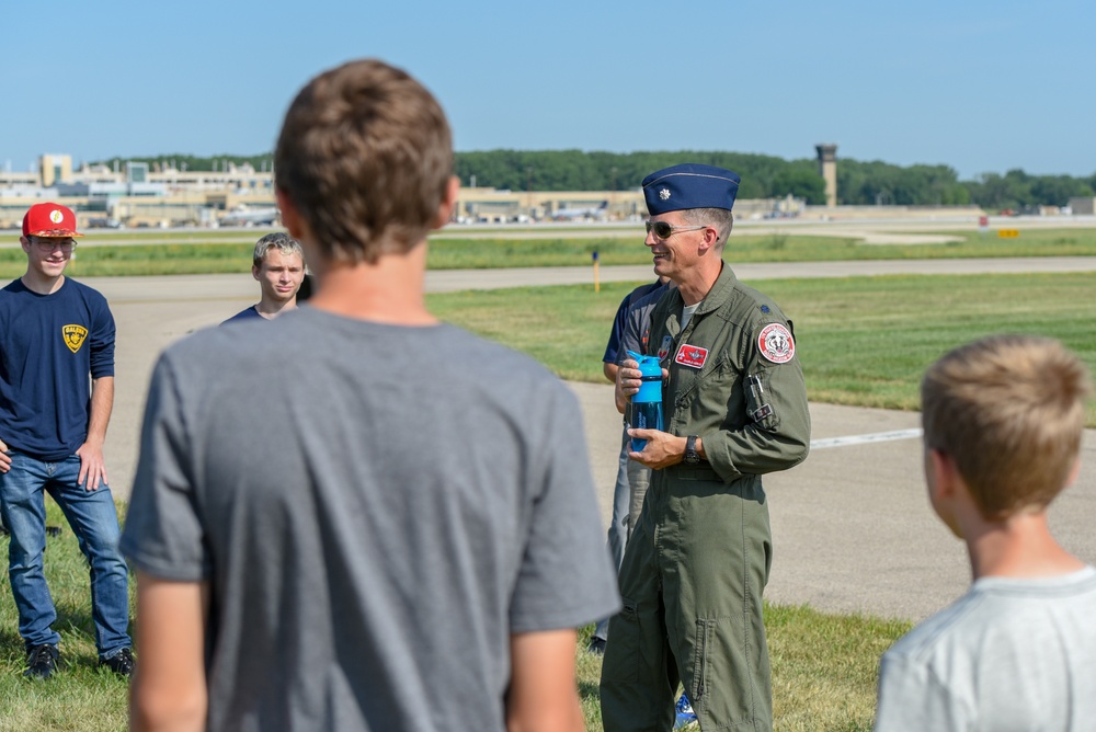 High school aged students experience career opportunities in the Wisconsin Air National Guard