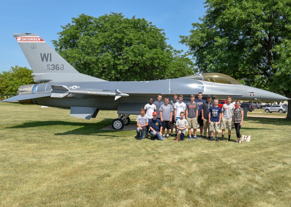 High school aged students experience career opportunities in the Wisconsin Air National Guard