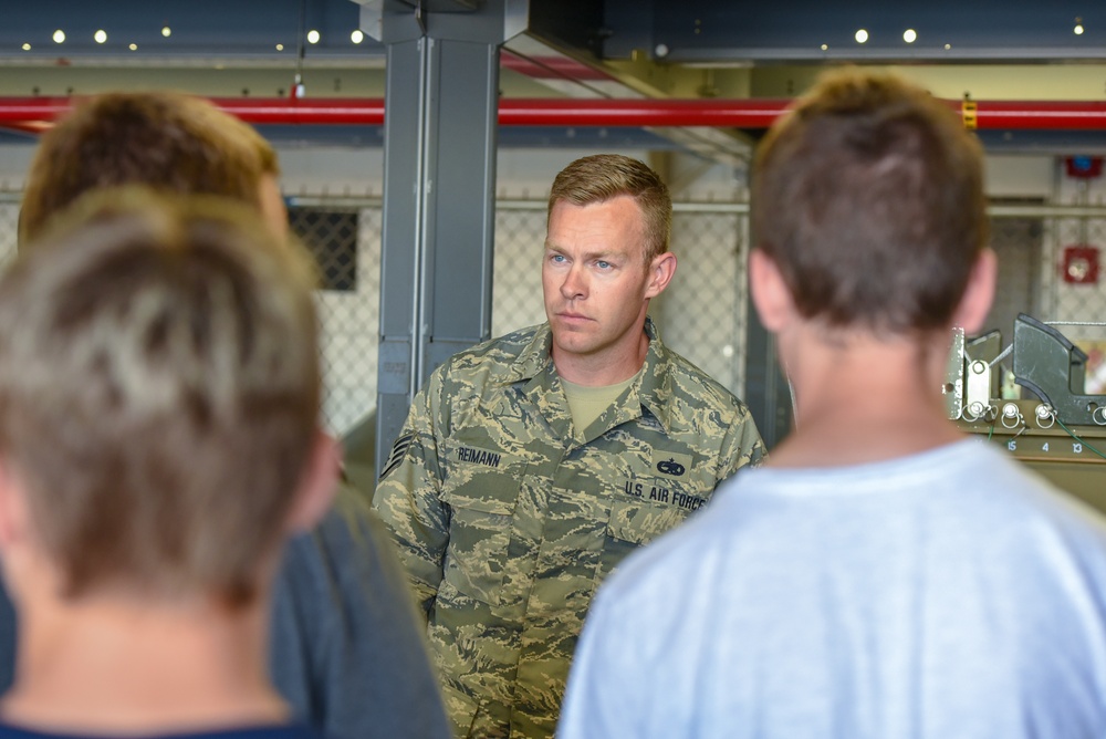 High school aged students experience career opportunities in the Wisconsin Air National Guard