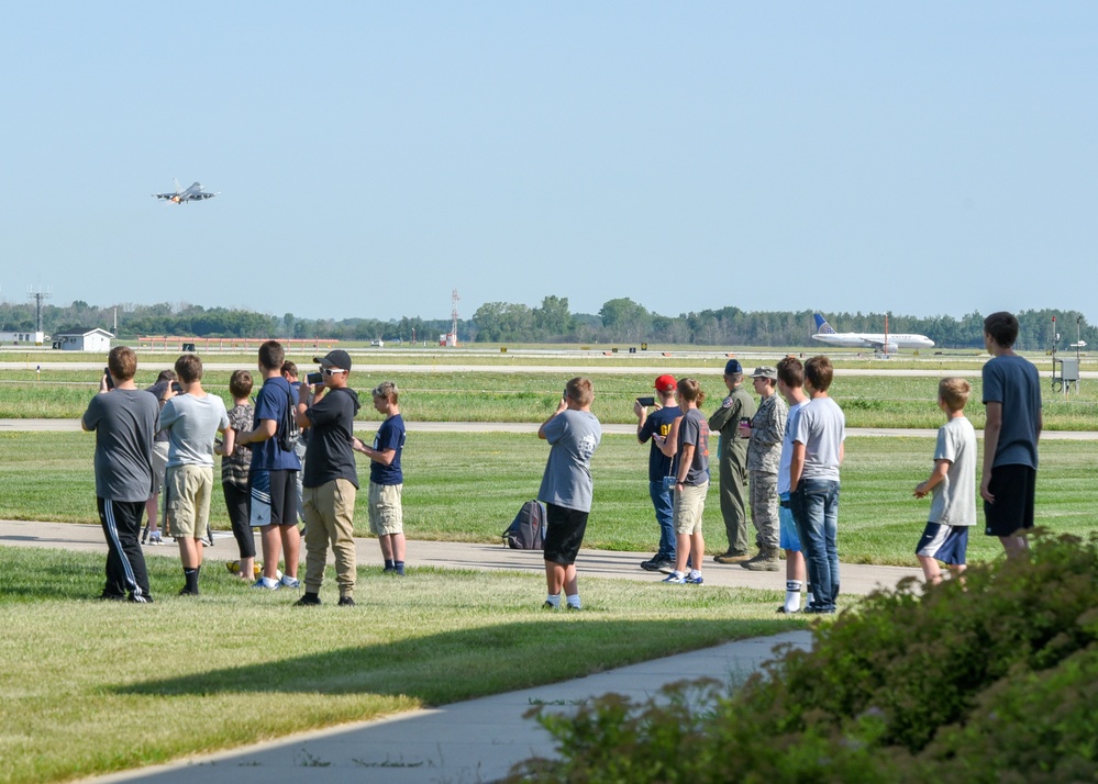 High school aged students experience career opportunities in the Wisconsin Air National Guard