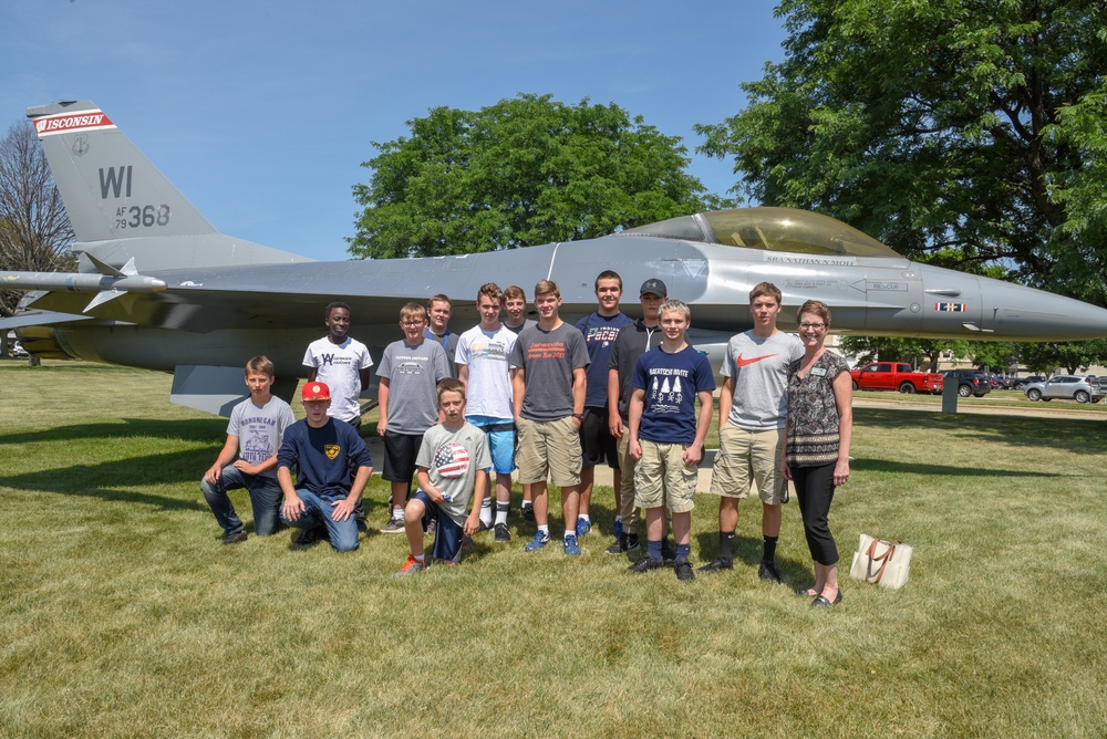 High school aged students experience career opportunities in the Wisconsin Air National Guard