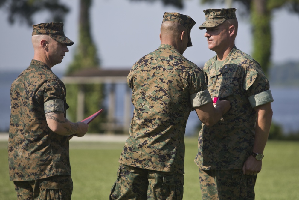 Marine Corps Combat Service Support Schools change of command ceremony