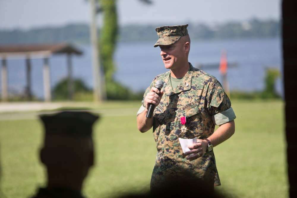 Marine Corps Combat Service Support Schools change of command ceremony