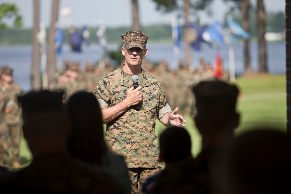 Marine Corps Combat Service Support Schools change of command ceremony