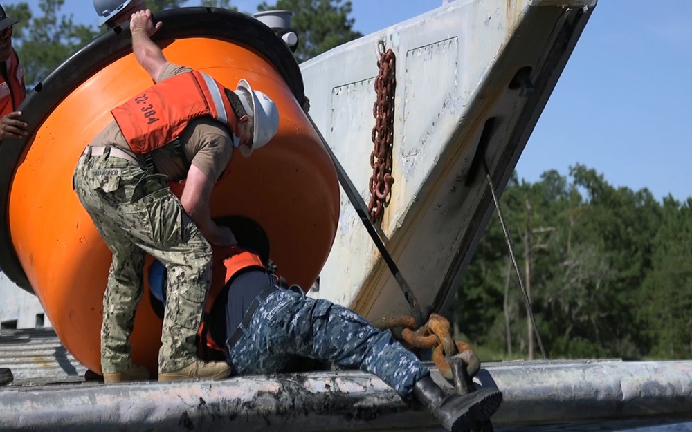 Cherry Point Navy Boat Docks readies for hurricane season with buoy replacements