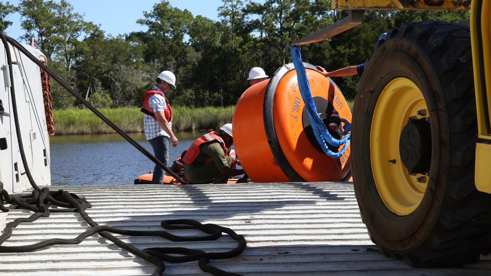 Cherry Point Navy Boat Docks readies for hurricane season with buoy replacements