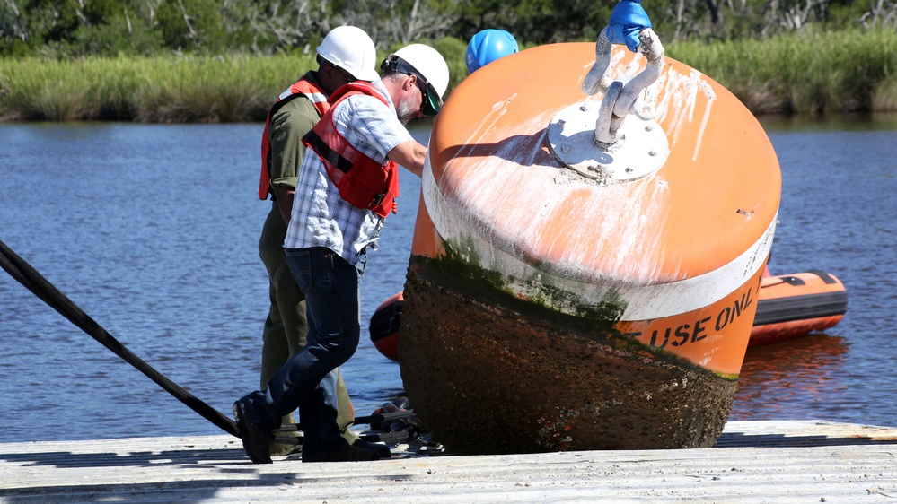 Cherry Point Navy Boat Docks readies for hurricane season with buoy replacements