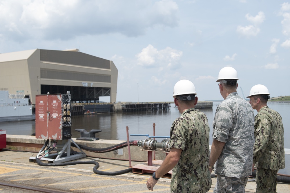 Gen. John E. Hyten, commander, U.S. Strategic Command, visits Naval Submarine Base Kings Bay