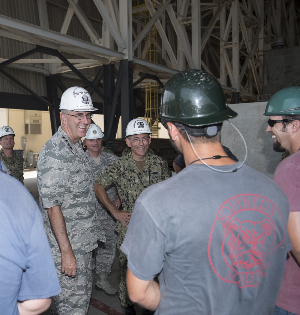 Gen. John E. Hyten, commander, U.S. Strategic Command, visits Naval Submarine Base Kings Bay