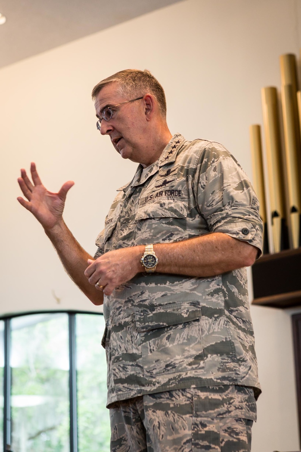 Gen. John E. Hyten, commander, U.S. Strategic Command, Holds All-Hands Call at Naval Submarine Base Kings Bay