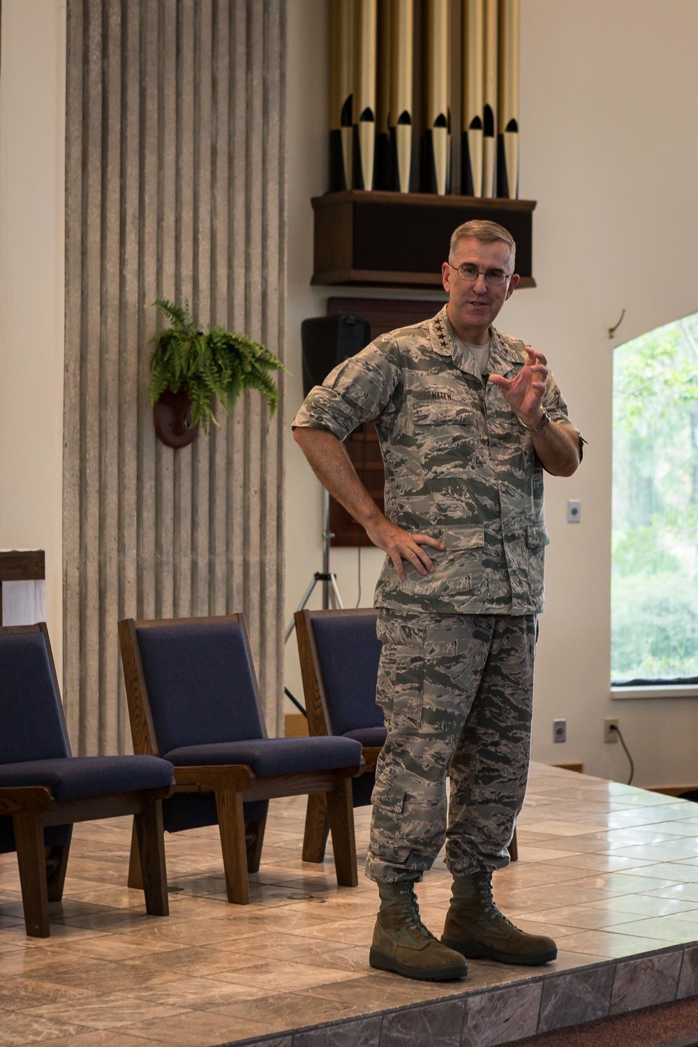 Gen. John E. Hyten, commander, U.S. Strategic Command, Holds All-Hands Call at Naval Submarine Base Kings Bay