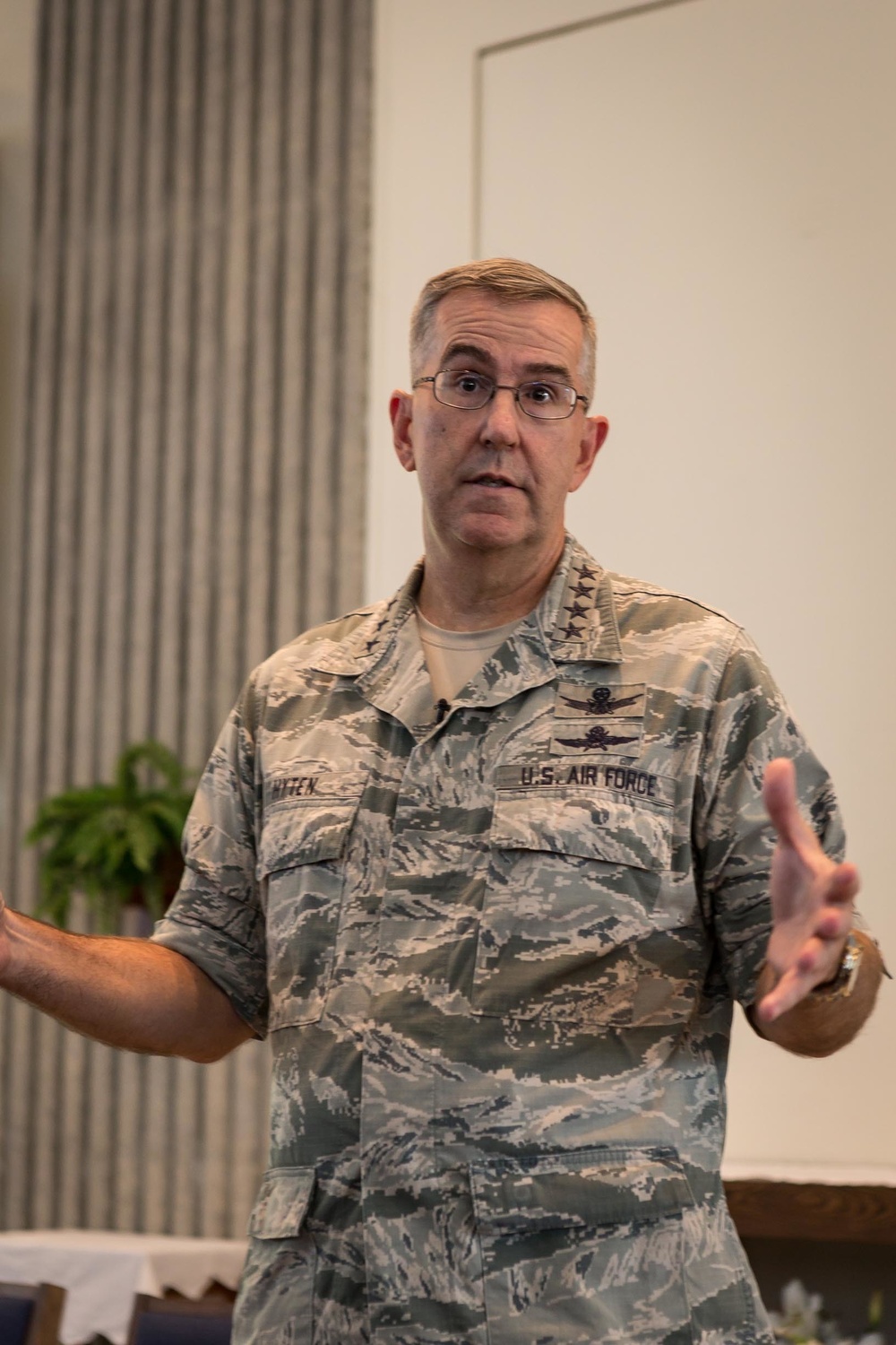 Gen. John E. Hyten, commander, U.S. Strategic Command, Holds All-Hands Call at Naval Submarine Base Kings Bay