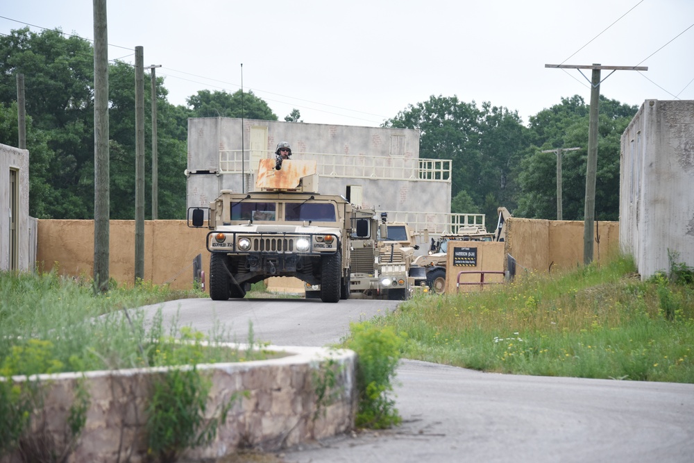 Route Clearance Patrol through urban environment