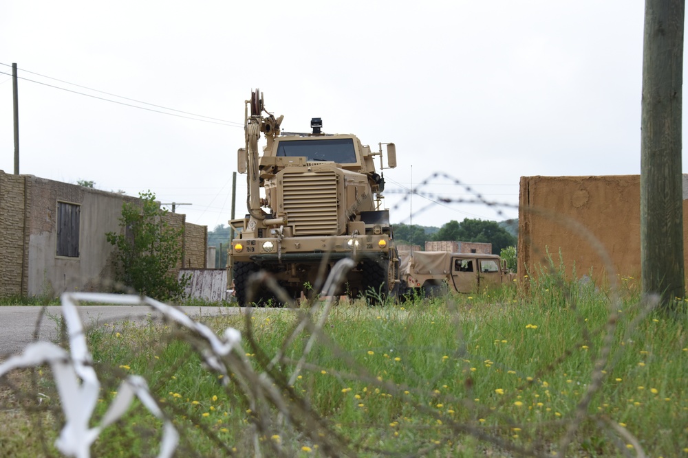 Route Clearance Patrol through urban environment