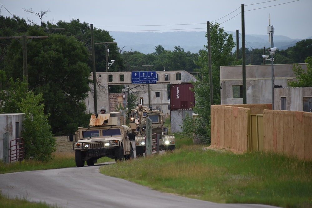 Route Clearance Patrol through urban environment