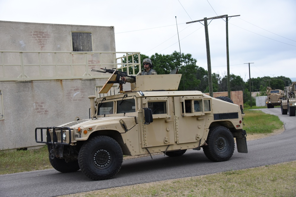 Route Clearance Patrol through urban environment