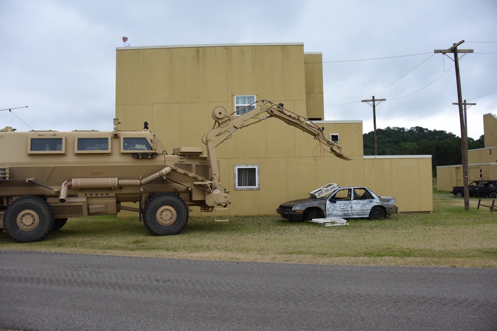 Route Clearance Patrol through urban environment