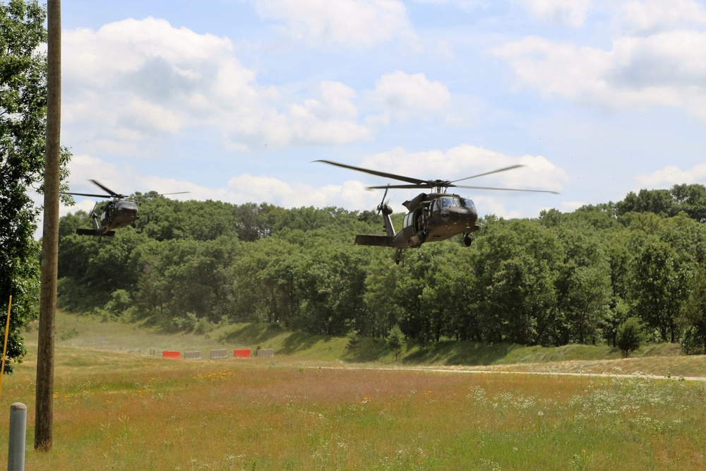 Wisconsin National Guard Black Hawks support training at Fort McCoy
