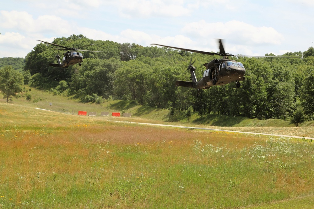 Wisconsin National Guard Black Hawks support training at Fort McCoy