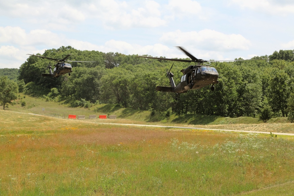 Wisconsin National Guard Black Hawks support training at Fort McCoy