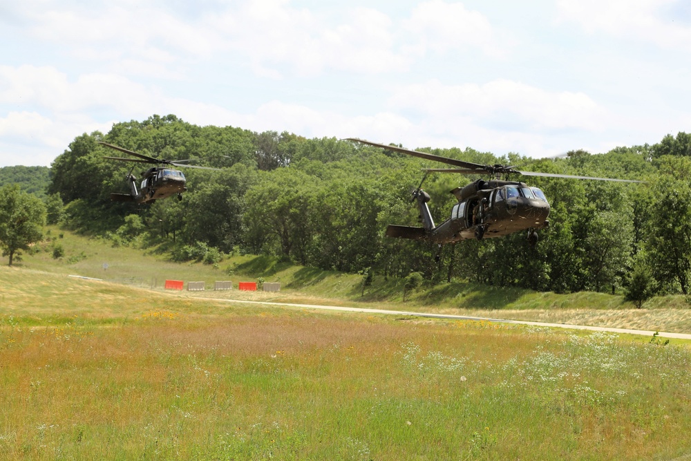 Wisconsin National Guard Black Hawks support training at Fort McCoy