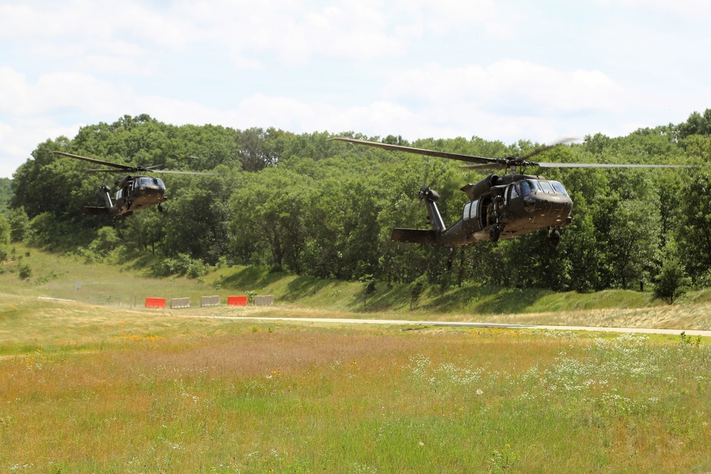 Wisconsin National Guard Black Hawks support training at Fort McCoy