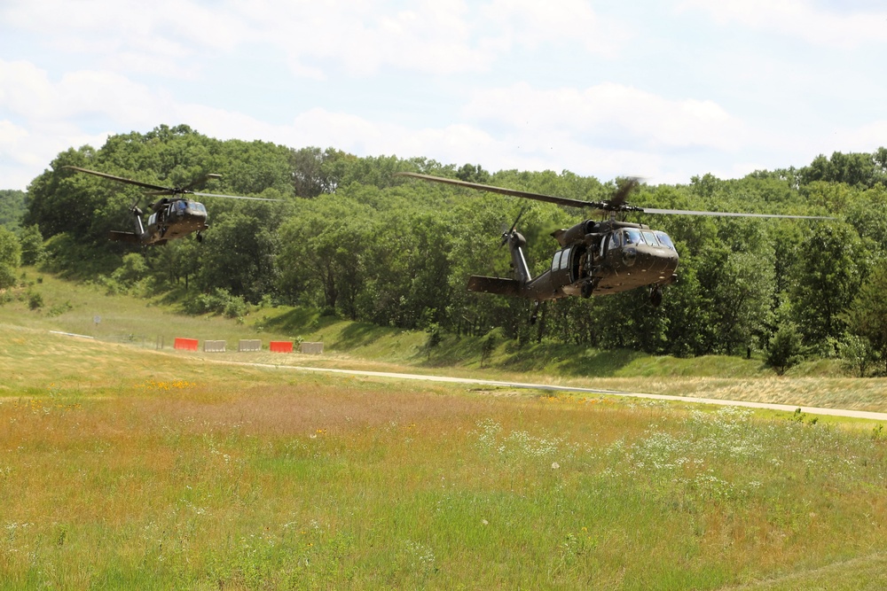 Wisconsin National Guard Black Hawks support training at Fort McCoy