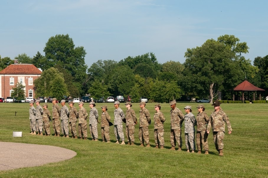 U.S. Army Reserve drill sergeant trains future officers