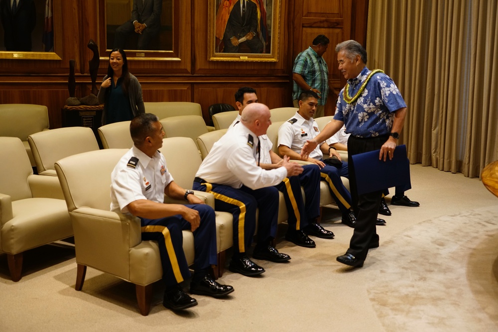 Hawaii Governor David Ige, proclaims July 2018 U.S. Army Warrant Officer Month.