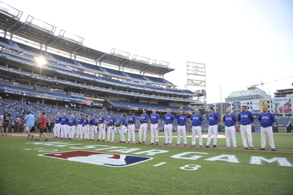 Air Force v. Army coed softball game