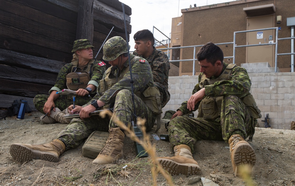 U.S. Marines, Canadian soldiers call for fire during RIMPAC