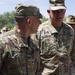 U.S. Army Pacific Commander Gen. Robert Brown speaks to 17th FA BDE Commander Col. Chris Wendland during the live fire event at RIMPAC 2018