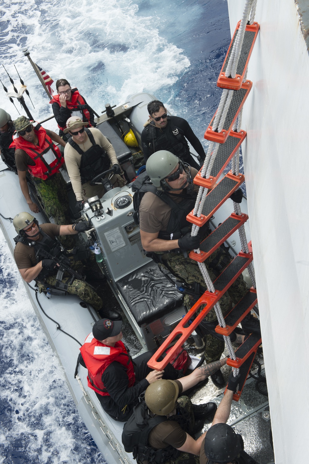 U.S. Navy, Coast Guard Conduct At-Sea Boarding Exercise