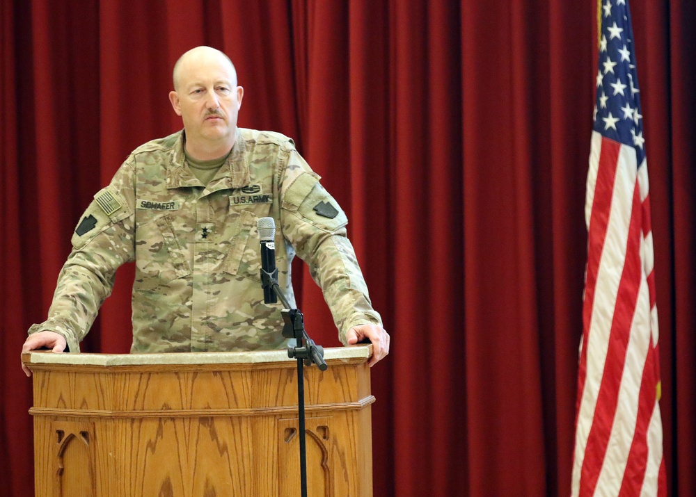 28 ID commander holds mid-deployment town hall to update soldiers, field questions