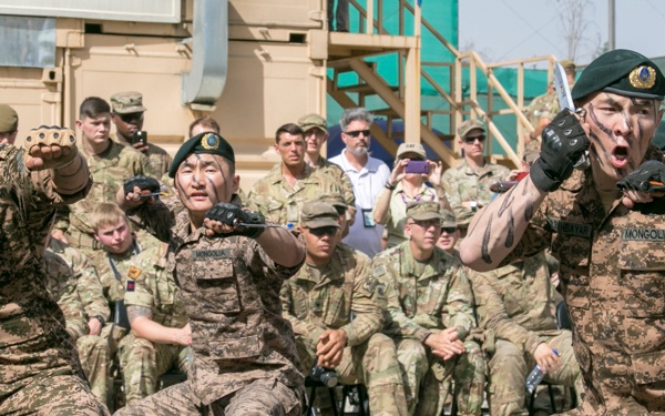 Mongolian Soldiers bring Naadam celebration to New Kabul Compound