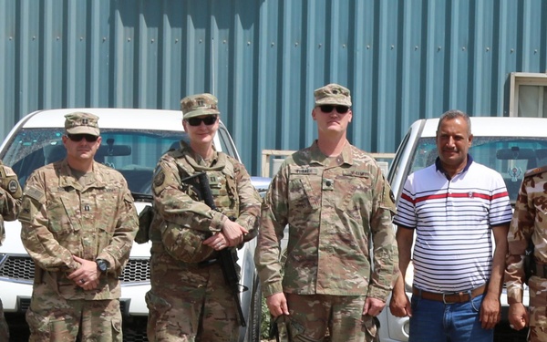 139TH REGIONAL SUPPORT GROUP PROVIDES NON-TACTICAL VEHICLES TO THE TAJI MILITARY COMPLEX GARRISON COMMAND