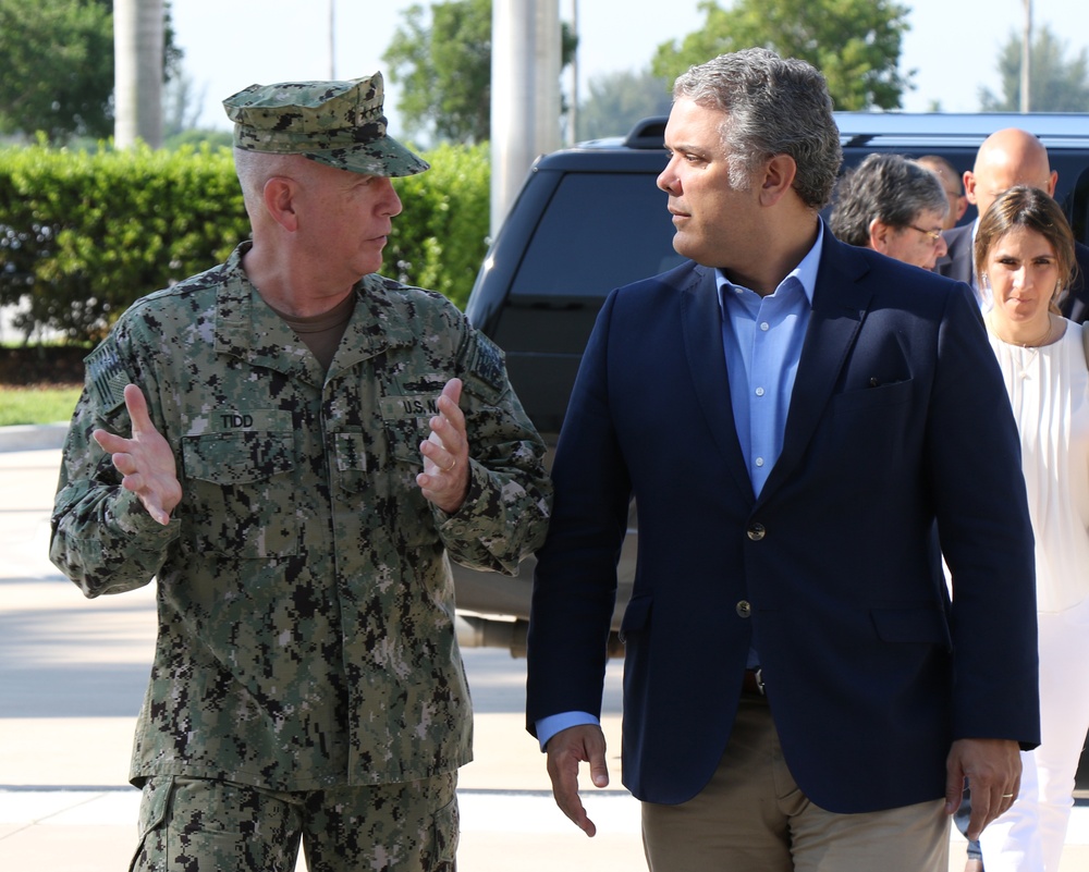 Colombian President-elect Ivan Duque visits U.S. Southern Command