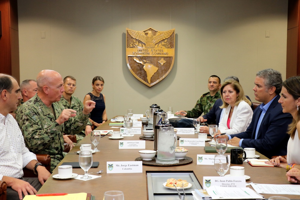 Colombian President-elect Ivan Duque visits U.S. Southern Command