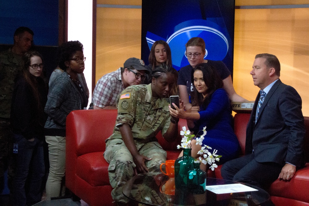 367th MPAD tours local news station