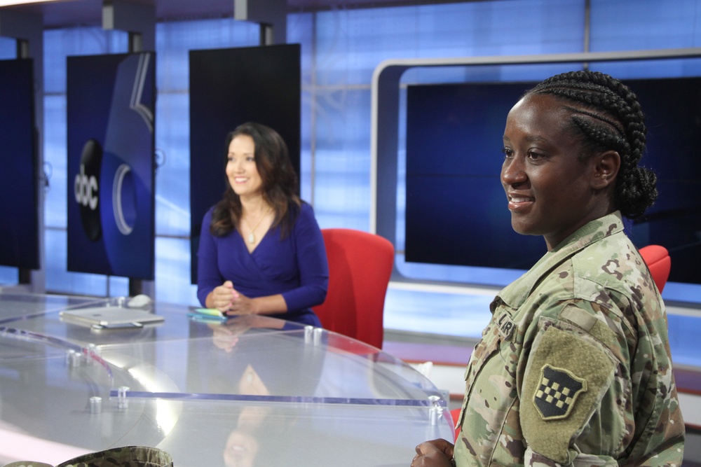 367th MPAD tours local news station