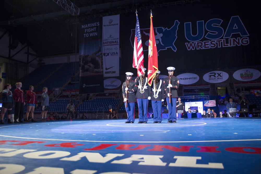 Marine Color Guard opens USMC Cadet, Junior National Championship