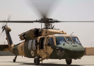Afghan Air Force Black Hawks Conduct CASEVAC Training in Helmand