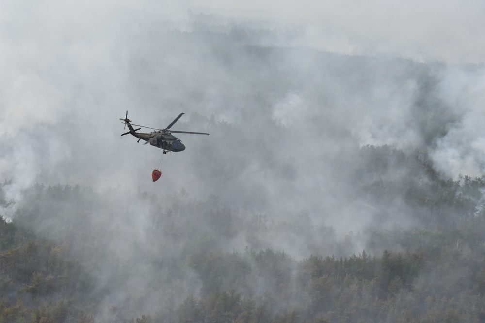 3-142nd Aviation Responds to forest fire