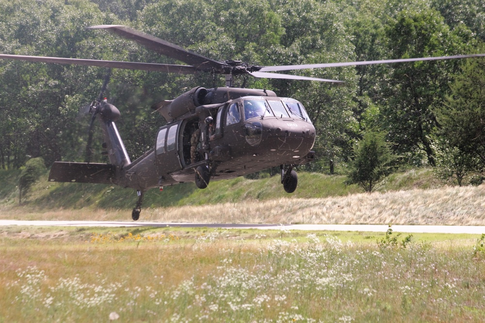 Wisconsin National Guard Black Hawks support training at Fort McCoy