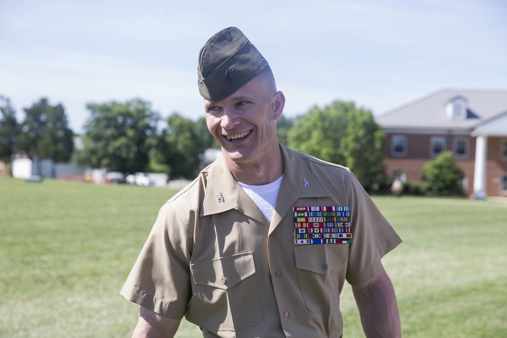 The Basic School Change of Command, Col. Clingan to Col. Everly