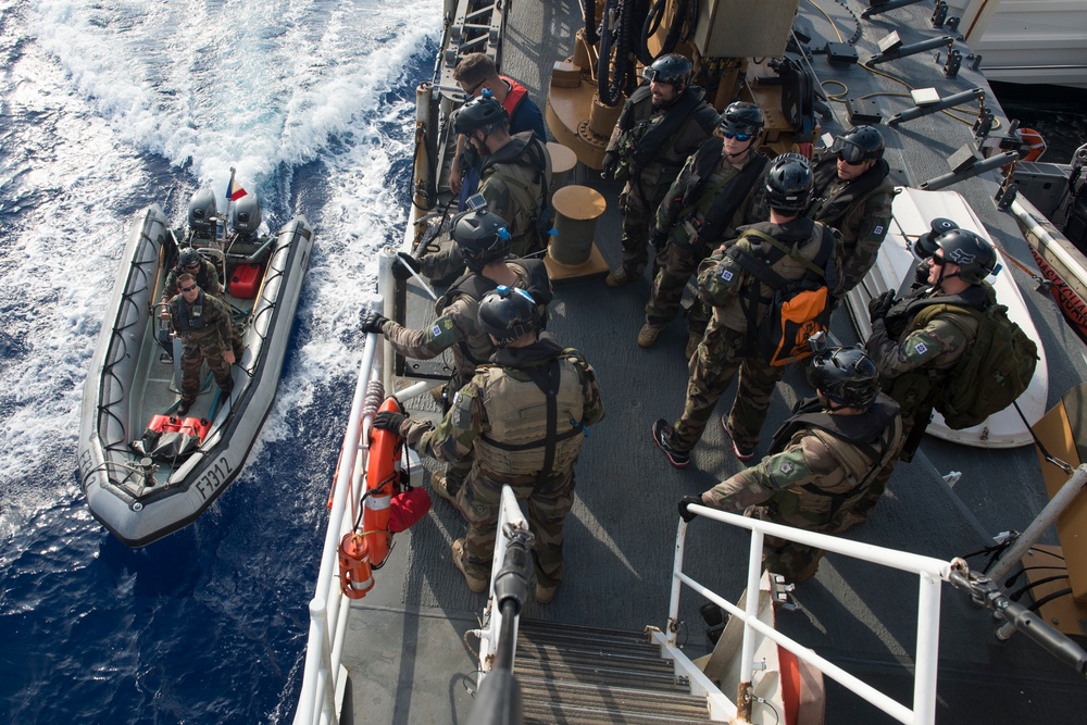 Cutter Bertholf, French Navy Conduct Boarding Exercise